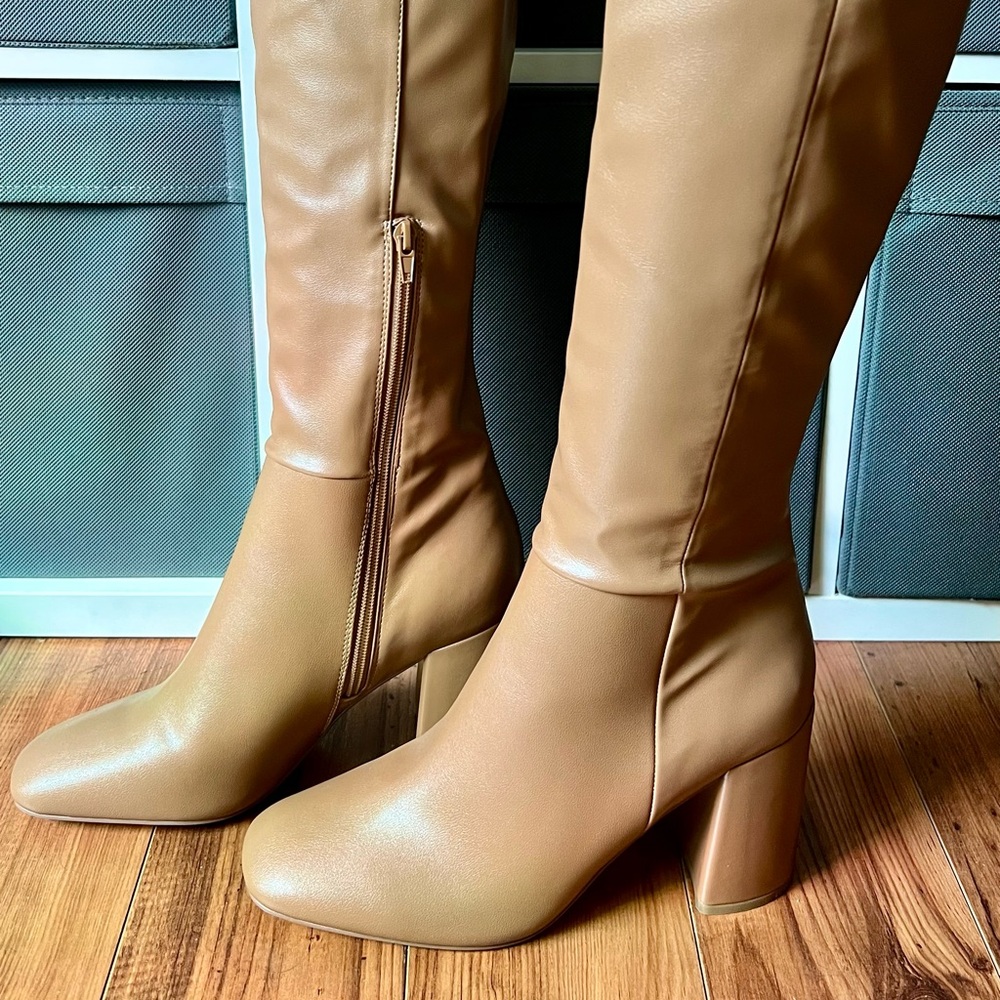 Steve Madden Tan Over the Knee Boots